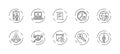 10 in 1 lineart vector icons set related to human resources theme. Black stroke vector icons isolated on background