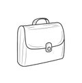 Briefcase Suitcase Business colored line icon vector illustration