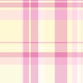 Lined background plaid tartan, bed seamless fabric check. Amazing pattern vector texture textile in lemon chiffon and pink colors