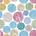 Lined circles seamless pattern.