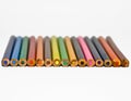 Lined coloring pencils