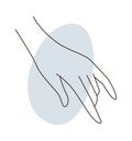 Lined Female Hand