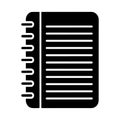 Lined Notebook Sheet Solid Icon Minimal Royalty Free Stock Photo