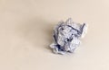 Lined notepad paper Crumpled paper Ball Royalty Free Stock Photo