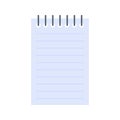 Lined notepad sheet illustration. School supply flat design. Office stationery and school supply. Notepad sheet icon Royalty Free Stock Photo