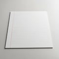 Lined notepad sheet with a left margin marked by a vertical red line on a smooth, light Royalty Free Stock Photo