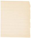 Lined sheet paper from old copybook. Paper texture for background. Royalty Free Stock Photo