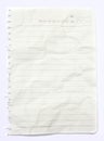 Lined white crumpled paper Royalty Free Stock Photo
