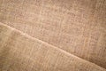 Canvas background. Linen Natural organic beige Backdrop. Woven Material brown texture Royalty Free Stock Photo
