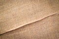 Canvas texture. Linen Natural organic brown Backdrop. Woven Material Beige background Royalty Free Stock Photo