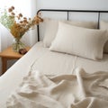 Naturalistic Linen Sheets With Pure Color In Cottagecore Style