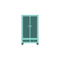 linen closet flat icon. Element of furniture colored icon for mobile concept and web apps. Detailed linen closet flat icon can be