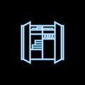 linen closet icon in neon style. One of Furniture collection icon can be used for UI, UX