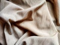 linen crumpled crumpled fabric background. Jute, abstract woven fabric texture