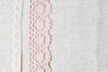 Linen fabric and handmade lace