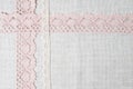 Linen fabric and handmade lace