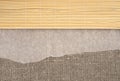 Linen fabric sushi mat. linen background parchment Royalty Free Stock Photo