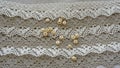 Linen lace with beads