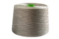 Linen natural yarn bobbin Royalty Free Stock Photo