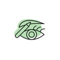 Liner, eye with color shadow vector icon in beauty set