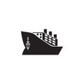 liner front icon. Element of ship illustration. Premium quality graphic design icon. Signs and symbols collection icon for website Royalty Free Stock Photo