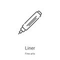 liner icon vector from fine arts collection. Thin line liner outline icon vector illustration. Linear symbol for use on web and