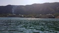 Liners stand opposite each other in a bay, Adriatic Sea Royalty Free Stock Photo