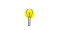 Lines bulb lamp idea with key logo design vector icon symbol illustration Royalty Free Stock Photo