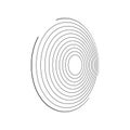 Lines in Circle Form . Spiral Vector Illustration .Technology round Logo . Design element Royalty Free Stock Photo