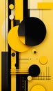 Lines Closeup Yellow Black Abstract Design Constructivist Harper