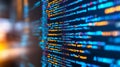 Lines of Colorful Programming Code, Abstract Tech Background. Software Development Concept.