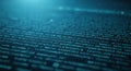 Lines of computer code fill the image, representing programming or data processing. Royalty Free Stock Photo