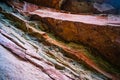 Lines detail texture pattern of rough rock wall of mountain Royalty Free Stock Photo