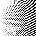 Lines with distortion. Edgy, wavy lines monochrome geometric pat