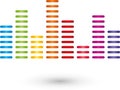 Lines, equalizer in color, music and equalizer logo Royalty Free Stock Photo