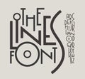 Lines Font, sleek, modern alphabet, unique line-based typographic design for innovative branding, artful projects