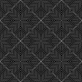 Lines geometric seamless pattern. Black and white simple background. Striped repeat abstract textured backdrop. Geometry shapes, Royalty Free Stock Photo