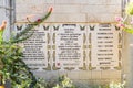 The lines from the Gospel of Mark in Nigerian, Croatian and Singapore Chinese languages written on the wall in the Baptist place Y