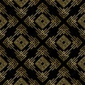 Lines greek seamless pattern. Vector tribal ethnic geometric background. Repeat backdrop. Symmetrical line art gold ornament with Royalty Free Stock Photo