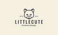 Lines head dog fat little logo symbol vector icon illustration design Royalty Free Stock Photo