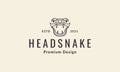 Lines head snake cobra vintage logo symbol vector icon illustration graphic design