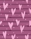 Lines and hearts Seamless Pattern. Can be used for wallpaper, pattern fills, textile, background,