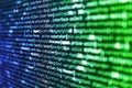 Lines of Html code visible. Coding programmer abstract background. Software developer programming code on computer. HTML CSS3 Royalty Free Stock Photo