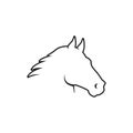 Lines icon horse head icon vector