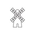 Lines icon windmill design vector Royalty Free Stock Photo