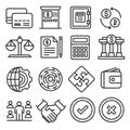 Lines icons pack collection Royalty Free Stock Photo
