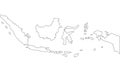 Lines maps indonesia