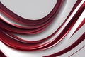 The lines in motion are steely, dark red. Dynamic curved stripes with smooth waves and curves