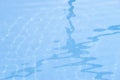Lines reflected in the water of a pool Royalty Free Stock Photo
