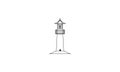 Lines simple lighthouse logo symbol icon vector graphic design illustration